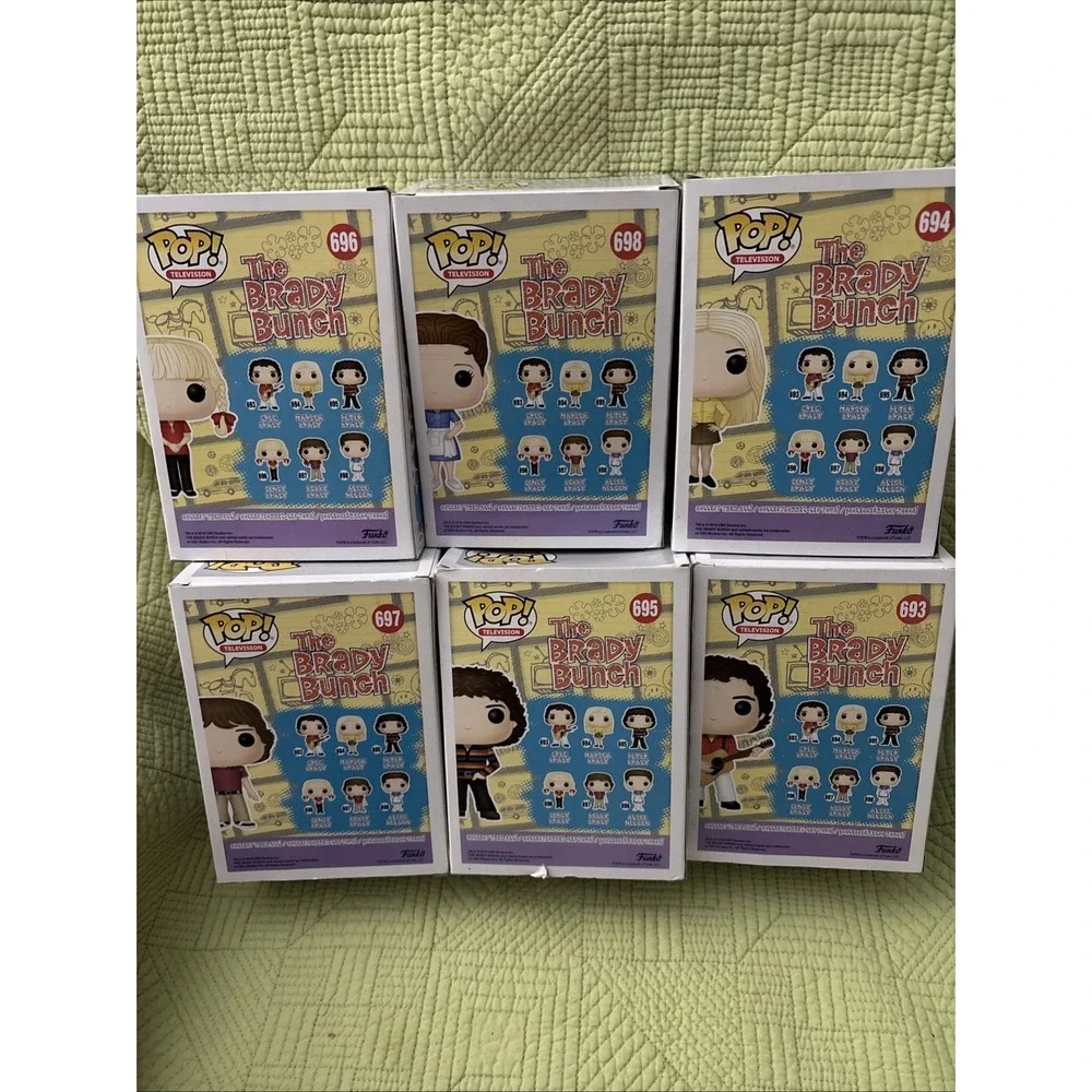 Funko Pop Brady Bunch Lot of 6 Greg Marcia Peter Cindy Bobby Alice Boxed